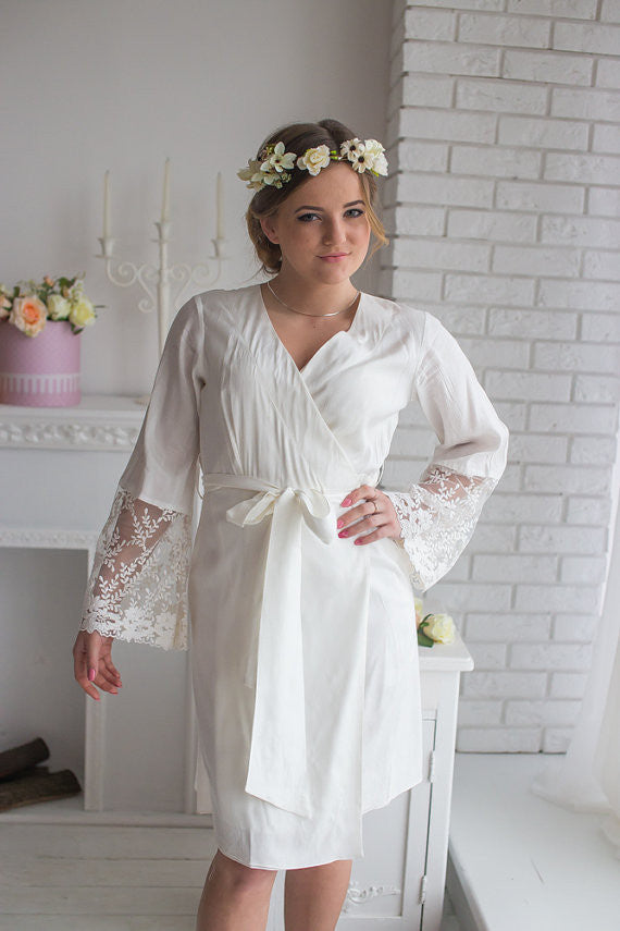 Lace Trimmed Robe from my Paris Inspirations Collection - Leafy Lace Cuffs