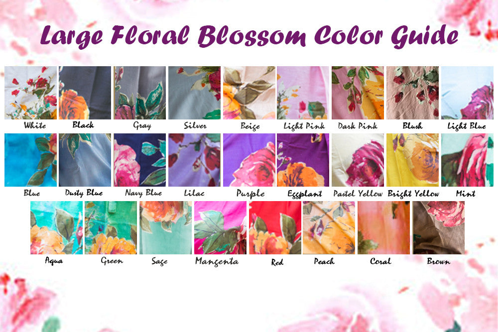 Large Floral Blossom Color Guide