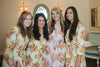 Light Yellow Floral Posy Robes for bridesmaids | Getting Ready Bridal Robes