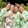 Mint Floral Sketch Bridesmaids Robes Sets
