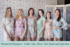 Light Blue Off the shoulder Style Bridesmaids Rompers in Dreamy Angel Song Pattern
