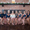 Navy Blue Mismatched Styles Bridesmaids Rompers in Smiling Bloom Pattern