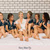 Dusty Blue Dreamy Angel Song Bridesmaids PJ Set