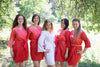 Coral Ombre Tie Dye Robes for bridesmaids