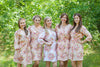 Blush Pink Floral Posy Robes for bridesmaids | Getting Ready Bridal Robes
