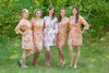 Peach Floral Posy Robes for bridesmaids | Getting Ready Bridal Robes