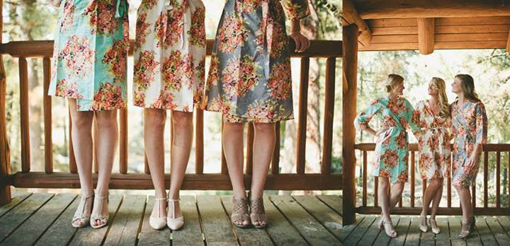 Mismatched Pastel Shabby Chic Floral Posy Robes