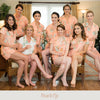 peach color pj sets, set of 9 pj sets