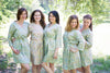 Mint Petit Floral Robes for bridesmaids
