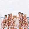 White Floral Posy Bridesmaids Robes