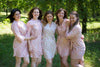 Pink Small Starry Floral Robes for bridesmaids