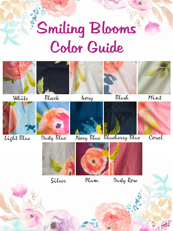 Color guide of smiling bloom