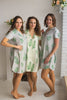 Tropical Delight Palm Leaves Patterned Bridesmaids Button down Shirts