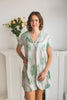 Tropical Delight Palm Leaves Patterned Bridesmaids Button down Shirts