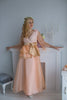 Unique Bridal Robe from my Paris Inspirations Collection - Peplum Robe in Peachy Blush