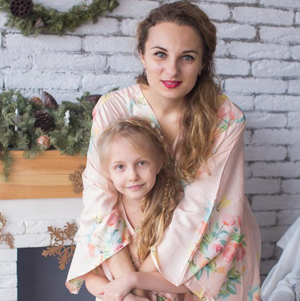 Set of Baby Mommy Matching Pj Sets Navy Blue Dreamy Angel Song