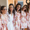 Pink Floral Posy Bridesmaids Robes