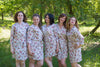 White Vintage Chic Small Floral Robes for bridesmaids