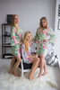 Whimsical Giggle Pattern- Premium Mint Bridesmaids Robes