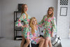 Whimsical Giggle Pattern- Premium Mint Bridesmaids Robes
