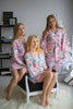 Whimsical Giggle Pattern- Premium Pink Bridesmaids Robes