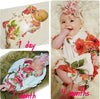 White Fuchsia Large Floral Blossom Baby Robe