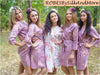 Amethyst Purple Faded Floral Robes for bridesmaids