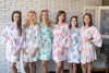 Blushing Flowers Pattern- Premium Mismatched Bridesmaids Robes 