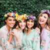 Dreamy Angel Song pattern, 
floral Bridesmaids robes