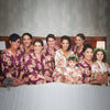 Eggplant Floral Posy Set of Bridesmaids Robes