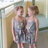 Gray Belted Slip Style Dreamy Angel Song Bridesmaids Rompers Set