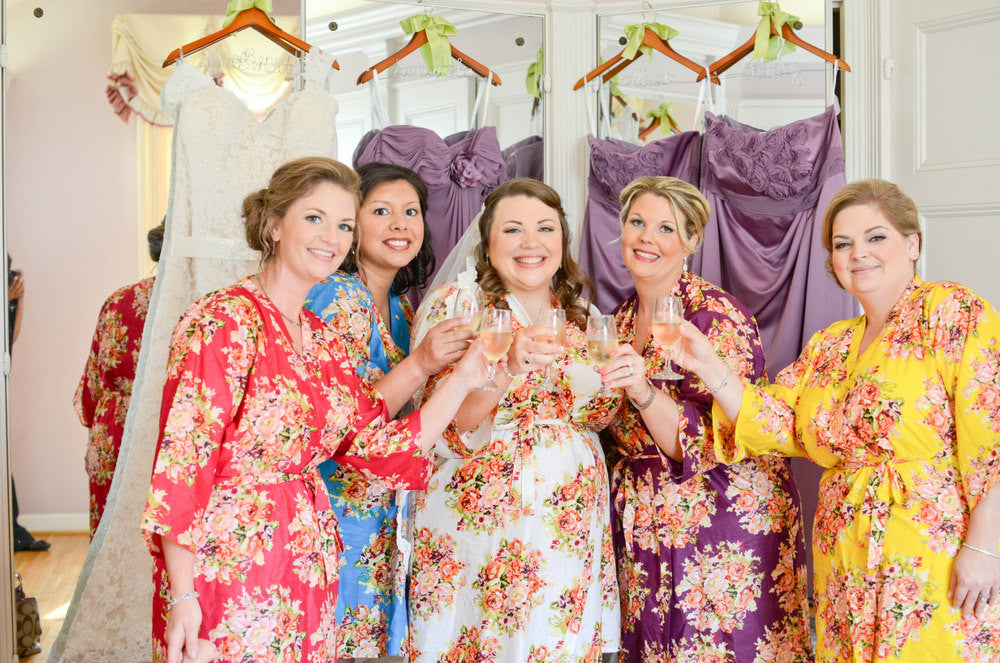 Various Event Robe Bright and Colorful Bridal Party Robes – robesbysilkandmore