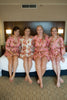 Coral Floral Posy Robes for bridesmaids | Getting Ready Bridal Robes