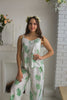 Spaghetti Style Long PJs in Tropical Delight Palm Leaves Pattern