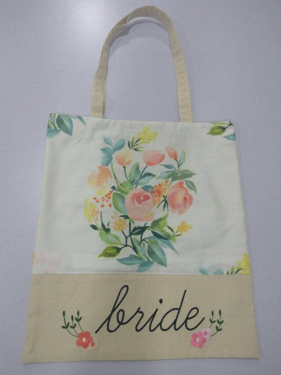 Matching Floral Tote Bags for your bridal party