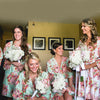 Mint Floral Posy Bridesmaids Robes