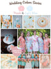 Peach and Blue Wedding Color Robes