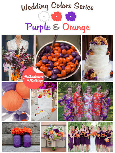 Purple and Orange Wedding Colors