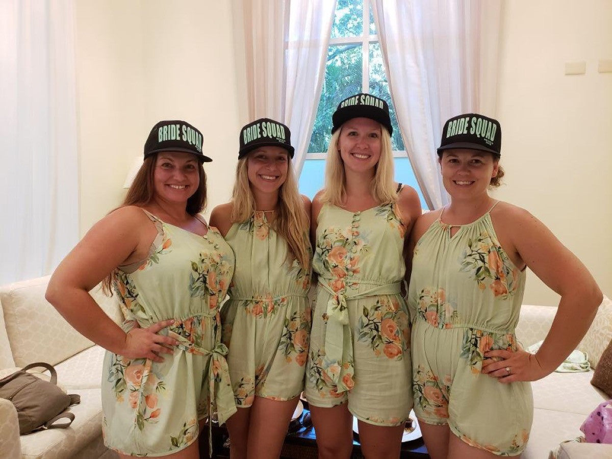 Mint Mismatched Styles Dreamy Angel Song Bridesmaids Rompers Set