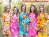 Yellow, Tangerine, Fuchsia and Turquoise Wedding Color Robes
